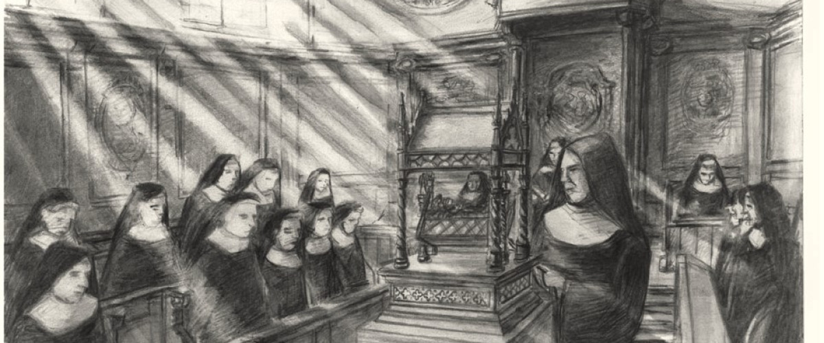 Kerstwiegje in Sint-Godelieveabdij.